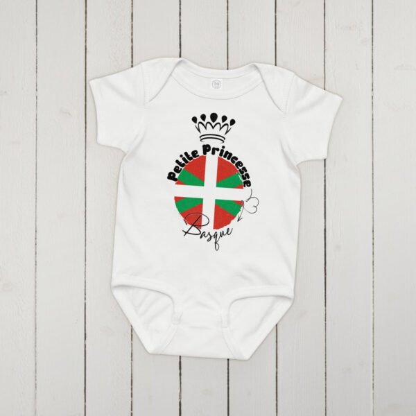 Body bébé “Petite princesse Basque” en coton 🇫🇷❤️💚 – Image 3