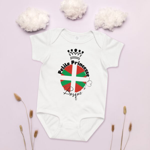 Body bébé “Petite princesse Basque” en coton 🇫🇷❤️💚 – Image 5