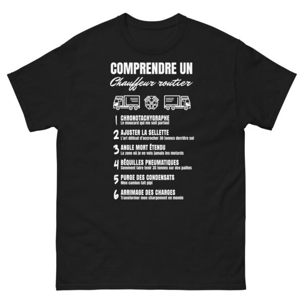 T-SHIRT HUMORISTIQUE "COMPRENDRE UN CHAUFFEUR ROUTIER" - LE CADEAU QUI PARLE LEUR LANGAGE 🚚 – Image 8