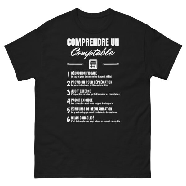 🧮 T-SHIRT homme "COMPRENDRE UN COMPTABLE" - LE DÉCODEUR DE JARGON POUR LES PROS DES CHIFFRES ! – Image 8