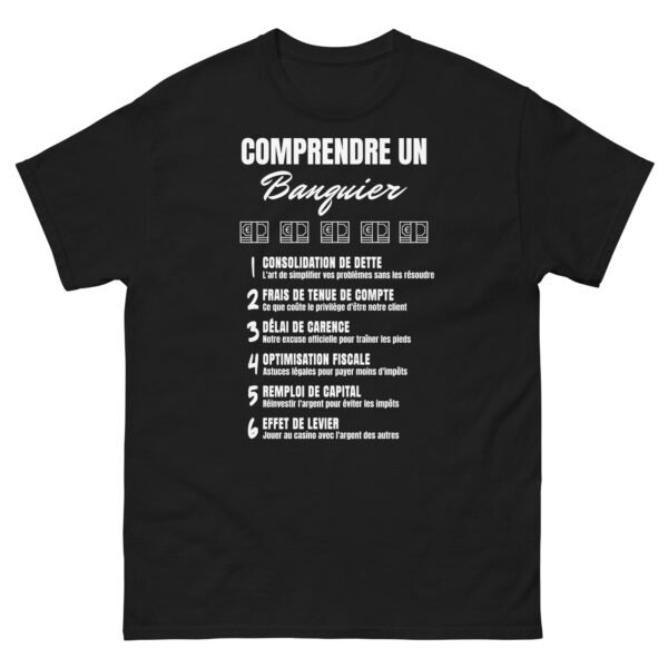 Comprendre un Banquier - Le T-shirt Homme qui Décode leur Jargon avec Humour 🏦💼 – Image 8