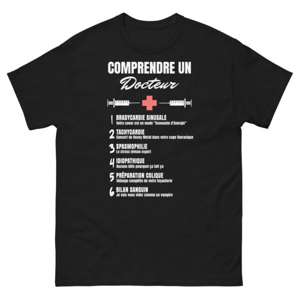 🩺 T-shirt Homme "Comprendre un docteur" - Le dictionnaire humoristique du jargon médical ! – Image 8