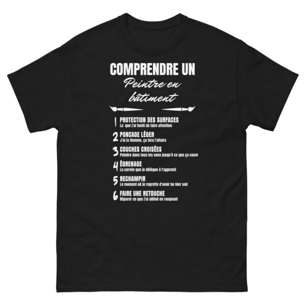 T-shirt Homme "Comprendre un Peintre en Bâtiment" - L'humour qui parle aux pros de la peinture ! 🎨 – Image 8