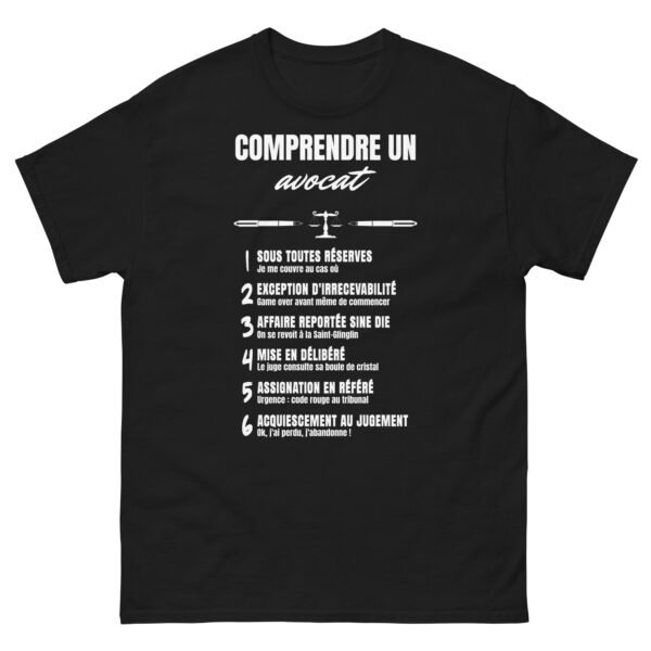 T-SHIRT Homme "COMPRENDRE UN AVOCAT" - L'HUMOUR JURIDIQUE DÉCODÉ ⚖️ – Image 8