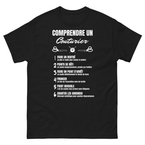 🧵 T-shirt Homme "Comprendre un Couturier" - L'humour décousu ! – Image 8