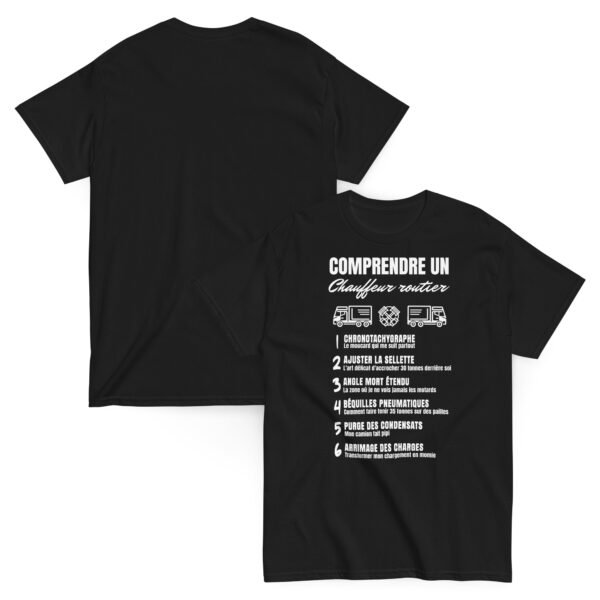 T-SHIRT HUMORISTIQUE "COMPRENDRE UN CHAUFFEUR ROUTIER" - LE CADEAU QUI PARLE LEUR LANGAGE 🚚 – Image 9