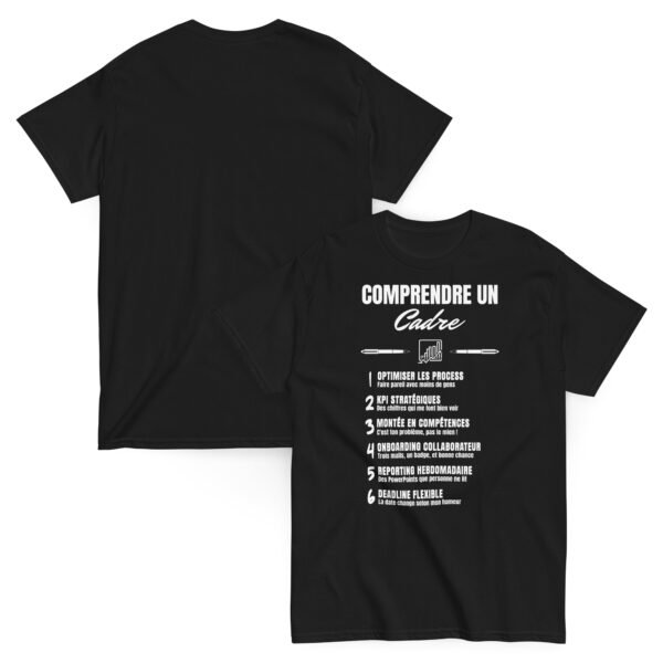 T-shirt Homme Humour "Comprendre un Cadre Dirigeant" - Décodez enfin le Jargon des Managers ! – Image 9