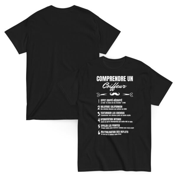 T-SHIRT Homme "COMPRENDRE UN COIFFEUR" - L'HUMOUR CAPILLAIRE ENFIN DÉCODÉ ! ✂️ – Image 9