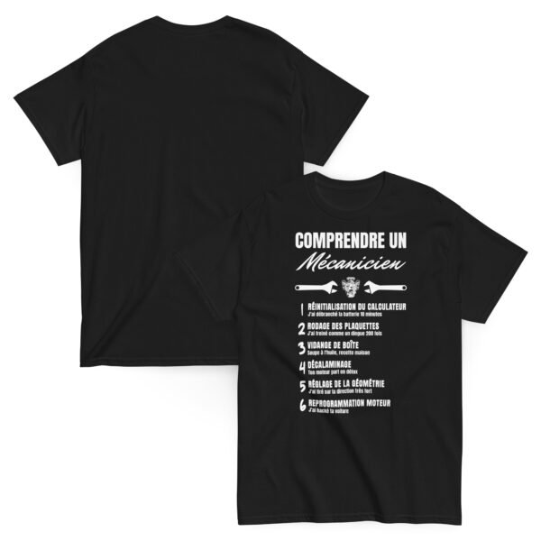 🔧 T-shirt Homme Humoristique "Comprendre un Mécanicien" - Le Décodeur des pros de l’auto ! – Image 9