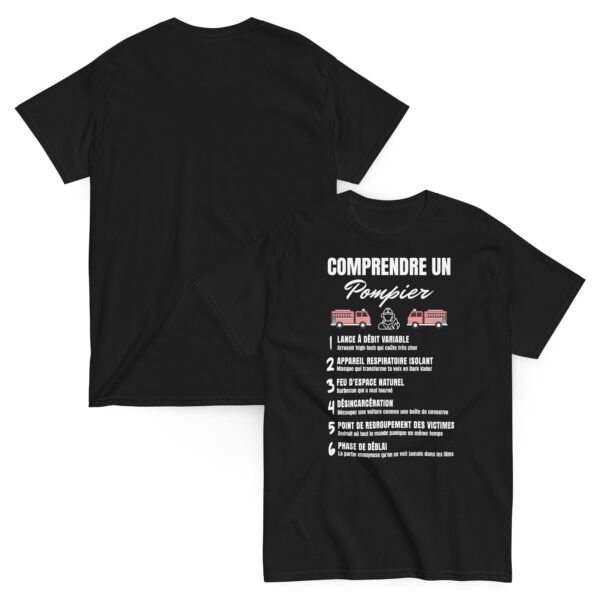 🔥 T-SHIRT Homme : “COMPRENDRE UN POMPIER” EN 6 EXPRESSIONS 🔥 – Image 9