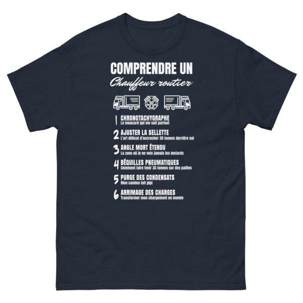 T-SHIRT HUMORISTIQUE "COMPRENDRE UN CHAUFFEUR ROUTIER" - LE CADEAU QUI PARLE LEUR LANGAGE 🚚 – Image 14