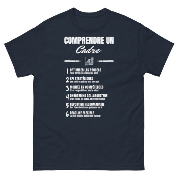 T-shirt Homme Humour "Comprendre un Cadre Dirigeant" - Décodez enfin le Jargon des Managers ! – Image 14