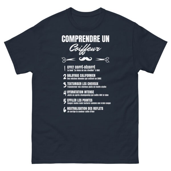 T-SHIRT Homme "COMPRENDRE UN COIFFEUR" - L'HUMOUR CAPILLAIRE ENFIN DÉCODÉ ! ✂️ – Image 14