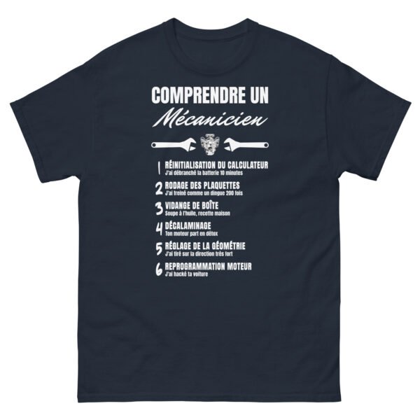 🔧 T-shirt Homme Humoristique "Comprendre un Mécanicien" - Le Décodeur des pros de l’auto ! – Image 14