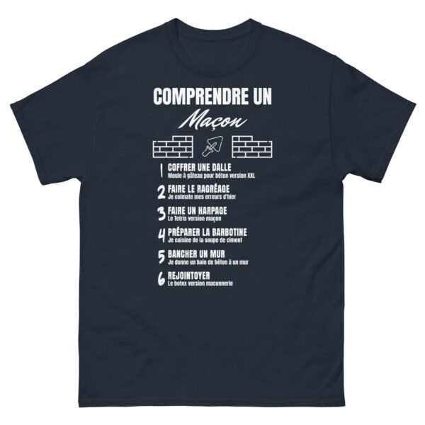 🧱 T-shirt Homme Humoristique "Comprendre un Maçon" - Le Dictionnaire des Bâtisseurs – Image 14
