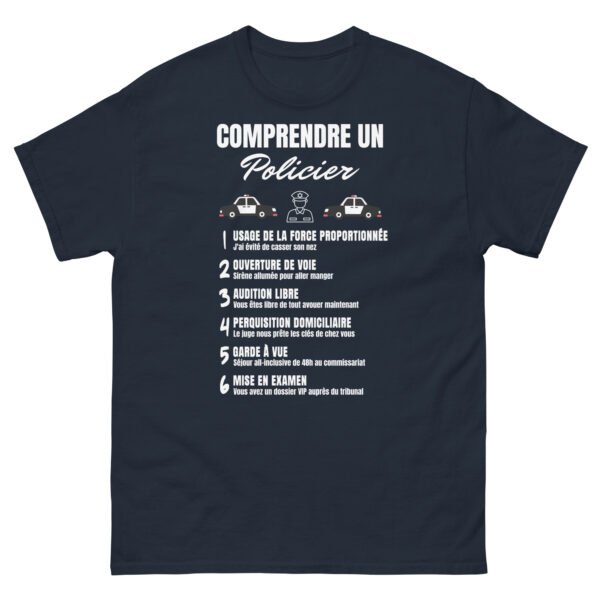 T-shirt Homme “Comprendre un Policier” : Décryptez le Jargon des Forces de l'Ordre! 👮‍♂️ – Image 14