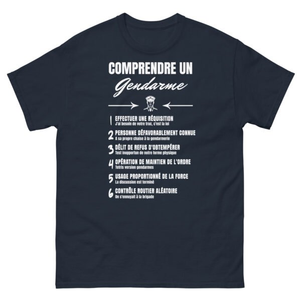 T-shirt Homme “Comprendre un Gendarme” : Décryptez leur Langage Secret ! – Image 14