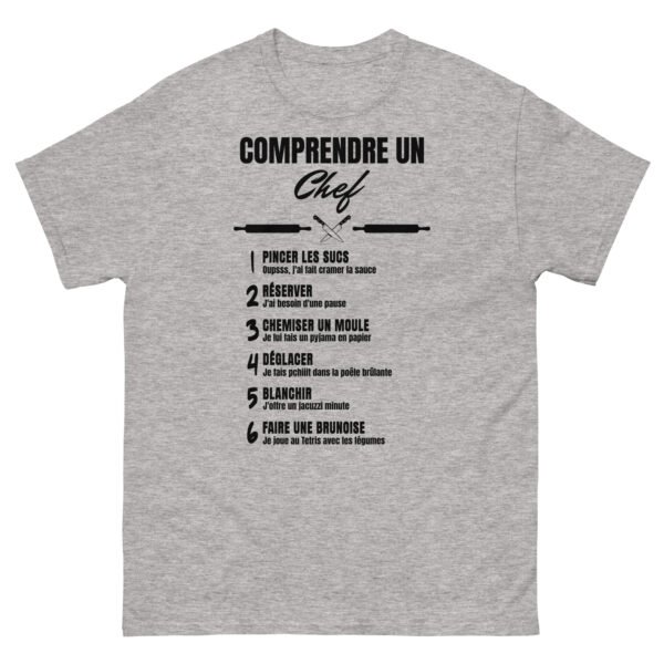 🍳 T-SHIRT homme "COMPRENDRE UN CHEF" - L'ARGOT CULINAIRE ENFIN DÉCODÉ ! – Image 7