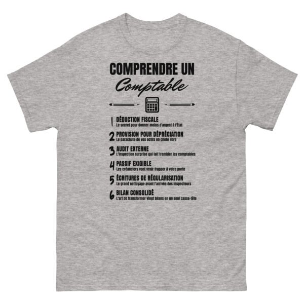 🧮 T-SHIRT homme "COMPRENDRE UN COMPTABLE" - LE DÉCODEUR DE JARGON POUR LES PROS DES CHIFFRES ! – Image 7