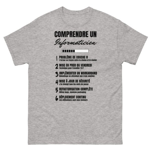 “Comprendre un Informaticien” : Le T-shirt Homme qui Parle Geek ! 🖥️👨‍💻 – Image 7