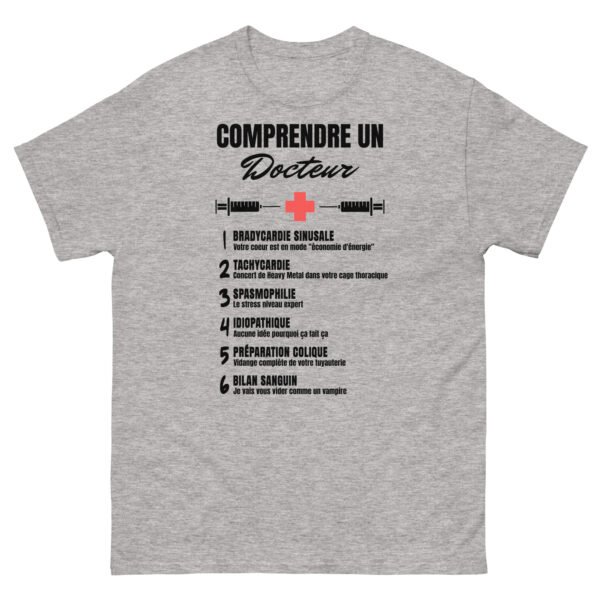 🩺 T-shirt Homme "Comprendre un docteur" - Le dictionnaire humoristique du jargon médical ! – Image 7