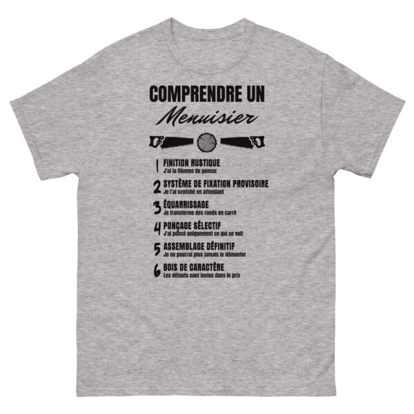 T-shirt Homme "Comprendre un Menuisier" - L'humour qui taille dans le vif ! 🪚 – Image 7
