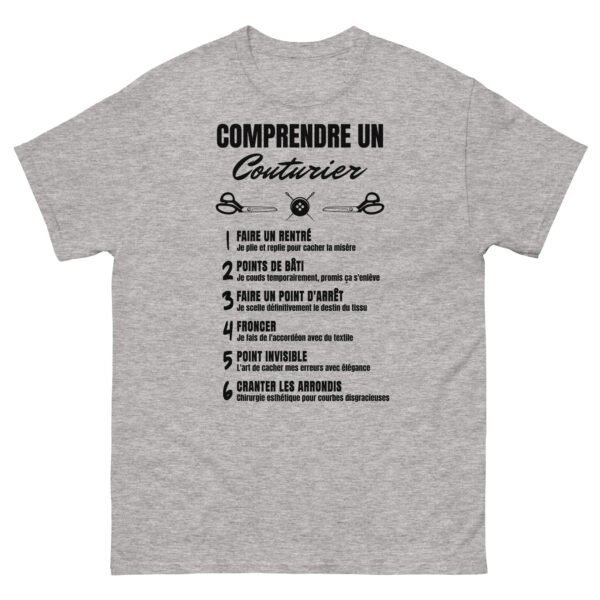 🧵 T-shirt Homme "Comprendre un Couturier" - L'humour décousu ! – Image 7