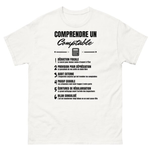 🧮 T-SHIRT homme "COMPRENDRE UN COMPTABLE" - LE DÉCODEUR DE JARGON POUR LES PROS DES CHIFFRES !