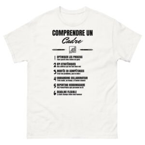 T-shirt Homme Humour "Comprendre un Cadre Dirigeant" - Décodez enfin le Jargon des Managers !