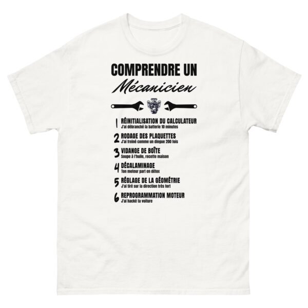 🔧 T-shirt Homme Humoristique "Comprendre un Mécanicien" - Le Décodeur des pros de l’auto !