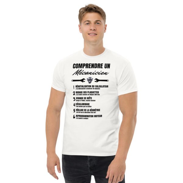 🔧 T-shirt Homme Humoristique "Comprendre un Mécanicien" - Le Décodeur des pros de l’auto ! – Image 6