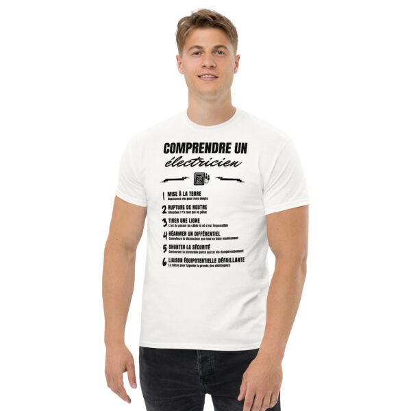 T-shirt Homme Humoristique "Comprendre un Électricien" - Le Décodeur du Jargon des As de l'Électricité – Image 6