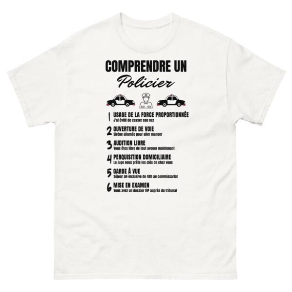 T-shirt Homme “Comprendre un Policier” : Décryptez le Jargon des Forces de l'Ordre! 👮‍♂️