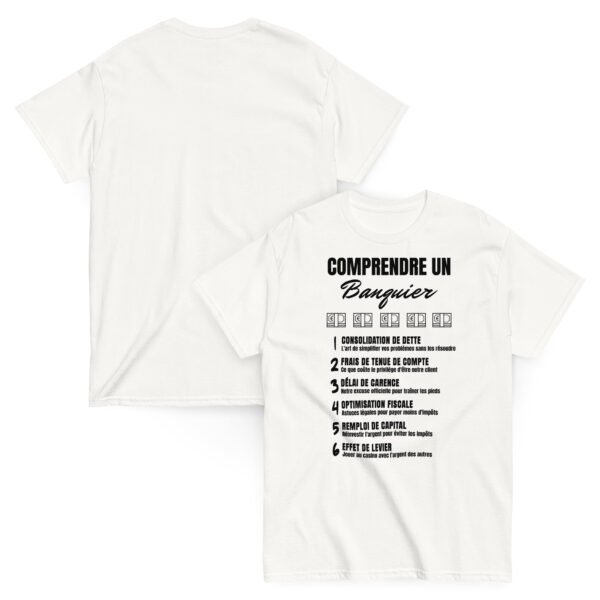 Comprendre un Banquier - Le T-shirt Homme qui Décode leur Jargon avec Humour 🏦💼 – Image 2