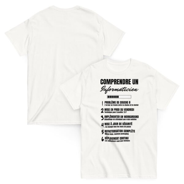 “Comprendre un Informaticien” : Le T-shirt Homme qui Parle Geek ! 🖥️👨‍💻 – Image 2