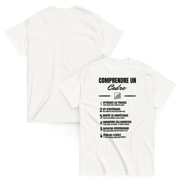 T-shirt Homme Humour "Comprendre un Cadre Dirigeant" - Décodez enfin le Jargon des Managers ! – Image 2
