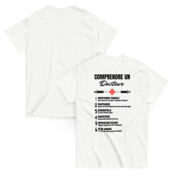 🩺 T-shirt Homme "Comprendre un docteur" - Le dictionnaire humoristique du jargon médical ! – Image 2