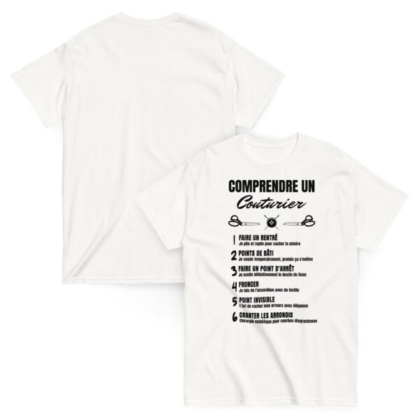 🧵 T-shirt Homme "Comprendre un Couturier" - L'humour décousu ! – Image 2