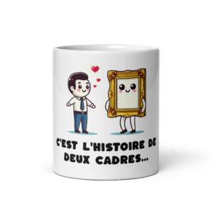 🖼️ Mug “C’est l’histoire de deux cadres…” – L’accessoire de bureau qui fait mouche chez les managers