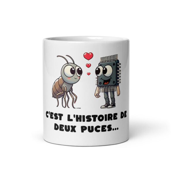 Mug “C’est l’histoire de deux puces…” – Un Mug geek pour informaticien