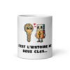 🔑 Mug “C’est l’histoire de deux clés…” – Le Mug parfait pour les rois du cadenas et les boss de l'informatique
