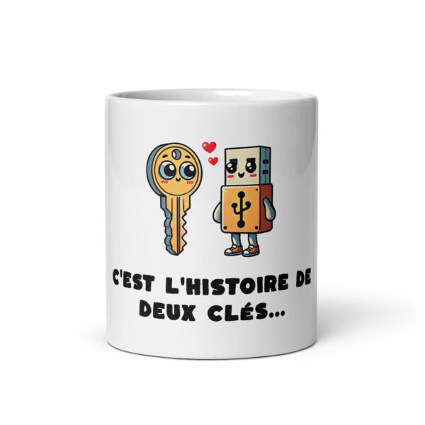 🔑 Mug “C’est l’histoire de deux clés…” – Le Mug parfait pour les rois du cadenas et les boss de l'informatique