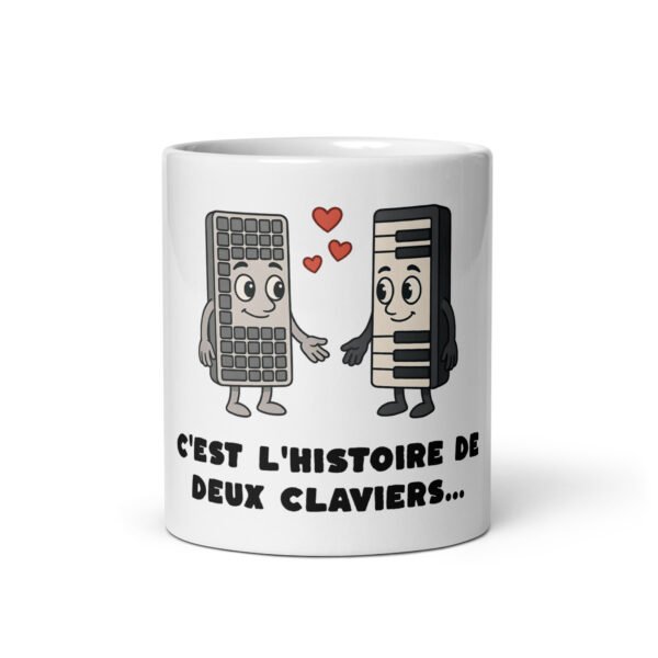 🎹 Mug “C’est l’histoire de deux claviers…” – Le Mug qui fait vibrer les codeurs et les musiciens