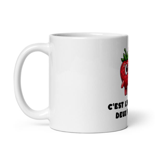 🍓 Mug “C’est l’histoire de deux fraises…” – Le cadeau qui fait rougir les pros des marchés et de l’atelier – Image 3