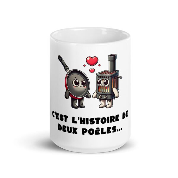 🔥 Mug “C’est l’histoire de deux poêles…” – Le cadeau chaudement recommandé par les pros de la cuisine – Image 6