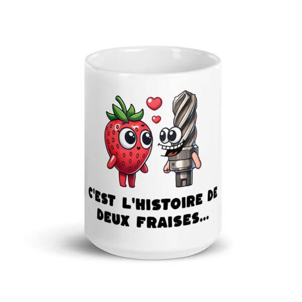 🍓 Mug “C’est l’histoire de deux fraises…” – Le cadeau qui fait rougir les pros des marchés et de l’atelier – Image 6