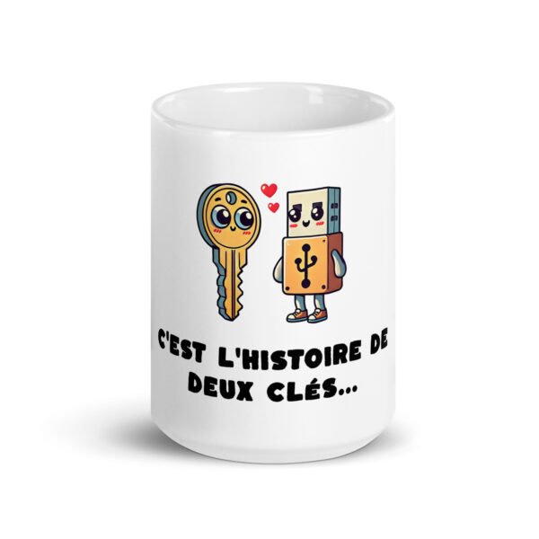 🔑 Mug “C’est l’histoire de deux clés…” – Le Mug parfait pour les rois du cadenas et les boss de l'informatique – Image 6