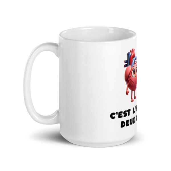 ❤️ Mug “C’est l’histoire de deux cœurs…” – Le cadeau qui bat pour les docteurs (et les joueurs) – Image 5