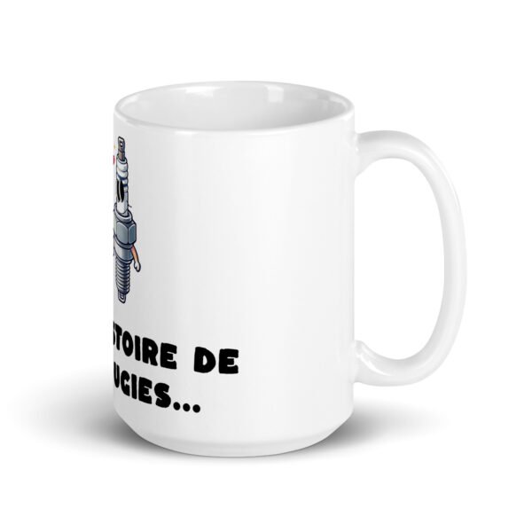 🔧 Mug “C’est l’histoire de deux bougies…” – Le cadeau qui fait des étincelles chez les mécanos ! – Image 4