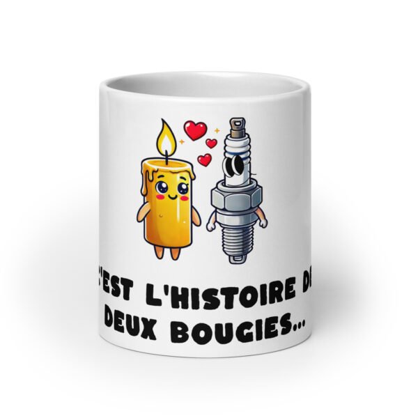 🔧 Mug “C’est l’histoire de deux bougies…” – Le cadeau qui fait des étincelles chez les mécanos ! – Image 9